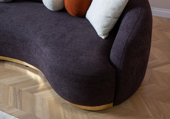 Designer Sofa 4 - Sitzer Braun farbe Neuheit in Wohnzimmer Modern