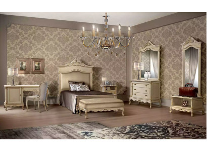 Schlafzimmer Set Bett Nachttisch Holz Kommode Luxus Modern 7tlg. Neu