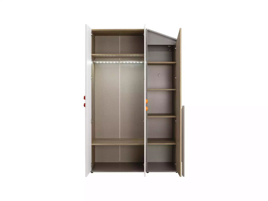 Modern Kleiderschrank Holzschrank Schrank Möbel Holz 3 Tür Design Weiß