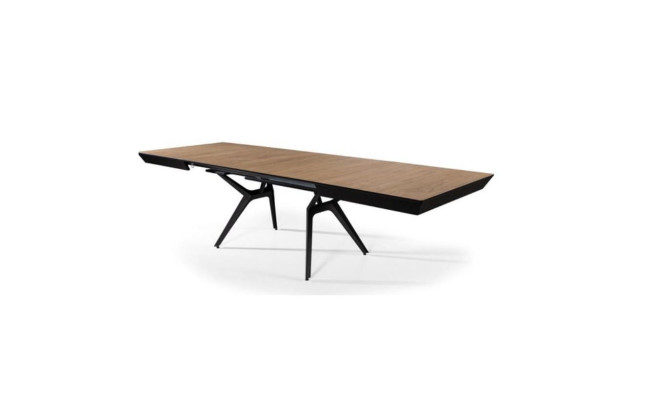 Küchentisch Esszimmertisch Ausziehbarer Design Luxus Holz Braun Tisch