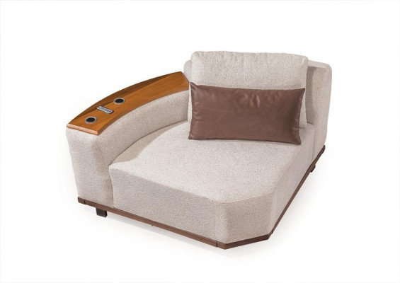 Beiges Modulsofa Designer Ecksofas L-Form Couchen Wohnzimmer Möbel Neu