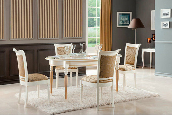 Klassische Stühle Königsstuhl Designer Stuhl Holzstuhl Esszimmerstuhl - Model T