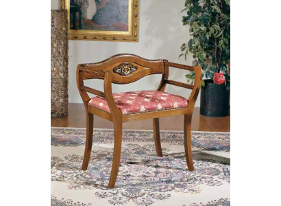 Designer Stuhl Klassische Polster Stoff Sitzmöbel Wohnzimmer Lehnstuhl