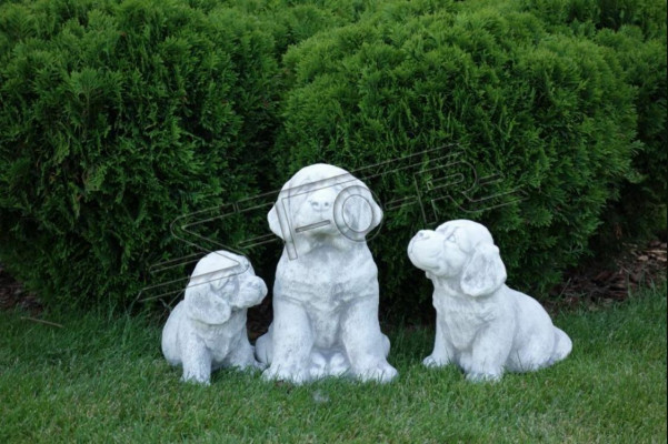 Garten Dekoration Hund Terrasse Stein Figur Figuren Dekorative Weiß Statue