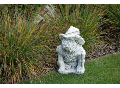 Garten Dekoration Hund Terrasse Stein Figuren Weiß Dekorative Statue Figur