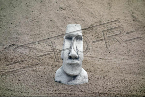 Garten Dekoration Moai Terrasse Stein Figuren Figur Deko Statue