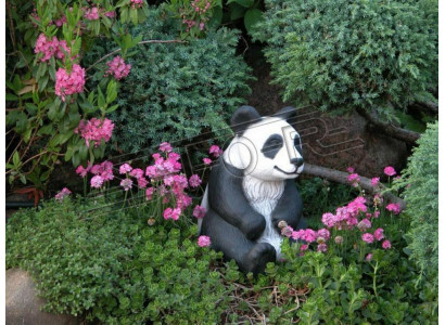 Garten Dekoration Panda Terrasse Stein Figuren Figur Deko Statue