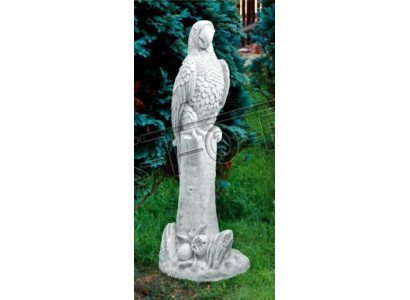Garten Dekoration Papagei Terrasse Stein Figuren Figur Deko Statue