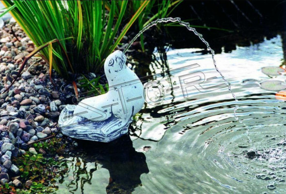 Gartenfigur Figur "Fontaine" 32cm Teichfigur Statue Steinguss
