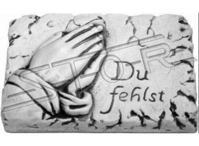 Grab Text Du Fehlst Grabschmuck Stein Dekoration Figur Statue Buch