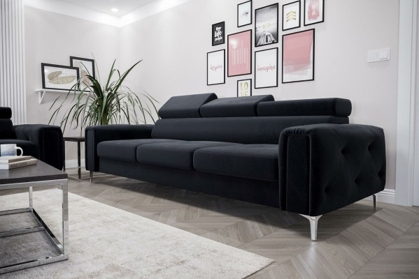Sofa 3 Sitzer Textil leder Sofas Couch Polster Luxus Möbel Moderner Dreisitzer