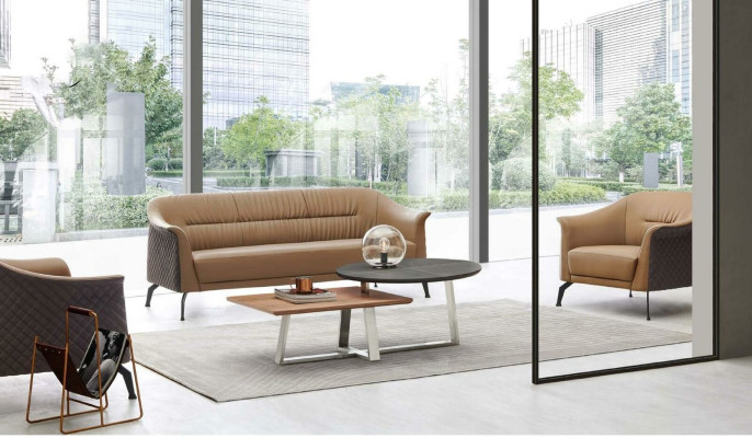 Design Sitz Gruppe Garnitur Leder Neu Büro Einrichtung Couch Sofa Set 3+1+1