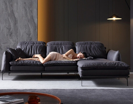 Ledersofa Ecksofa Sofa Couch Polster Eck Garnitur Designer Möbel
