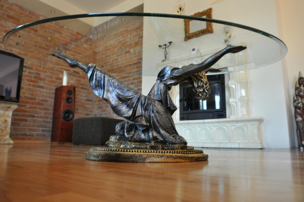 Design Medusa Couchtisch Glastisch Tisch Beistell Tische Couch Klassisch 42cm