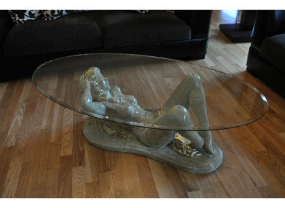 Erotischer Glastisch Skulptur Figur Couchtisch Tisch Sofa Bestell Tische Statue