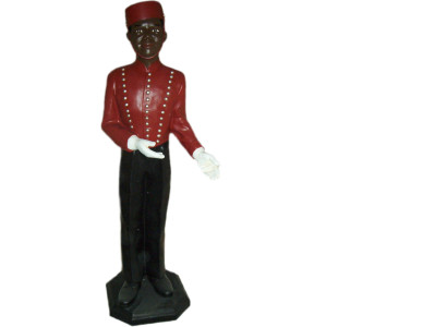 Hotelier Junge Gastronomie Figur Statue Skulptur Figuren Skulpturen Dekoration