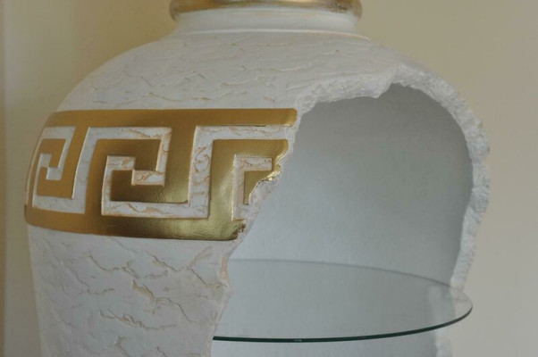 xxl Medusa Antik Stil Vitrine Bar Boden Vase Schrank Vintrinen Säule 153cm Neu