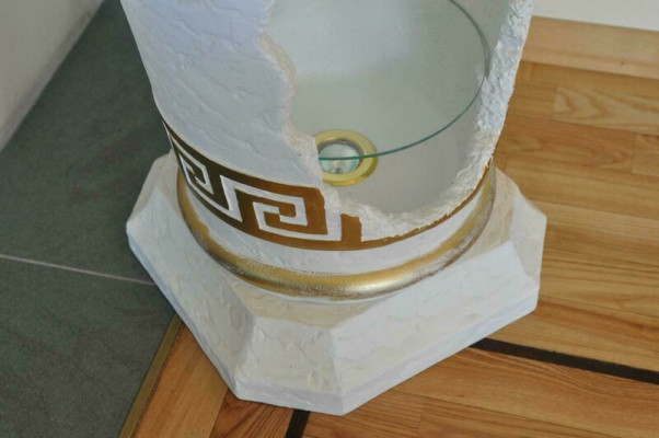 xxl Medusa Antik Stil Vitrine Bar Boden Vase Schrank Vintrinen Säule 153cm Neu