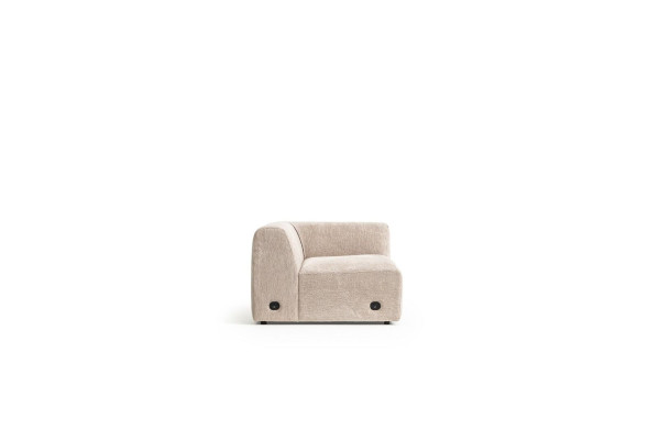 Ecksofa Beige L-Form Wohnlandschaft Eckcouch Sofa Moderne Couch