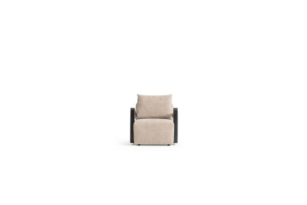Moderne Sofagarnitur L-Form Couch mit Sessel Graue Eck Couch Textilsofa