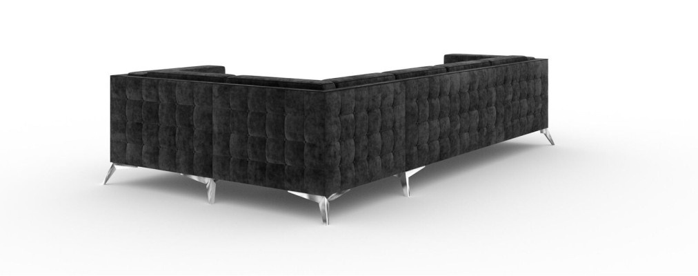 Chesterfield Ecksofa L-Form Stoff Design Couch Polster Sitz Textil Sofa Eck Neu