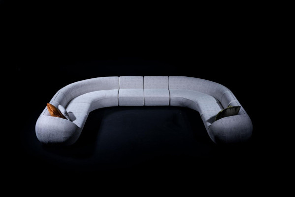 Designer Ecksofa Wohnzimmer Luxus Polstersofa Textil Möbel Stil