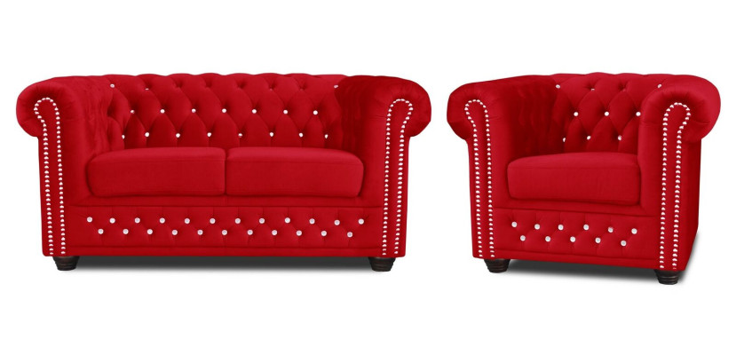 Sofagarnitur 2+1 Sitzer Sofas Couch Polster Blaue Klassische Couchen Garnitur  