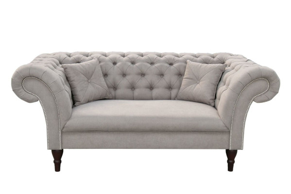 Neu 2 Sitzer Chesterfield Polster Couch Stoff Couchen Sofa Sitz Garnitur