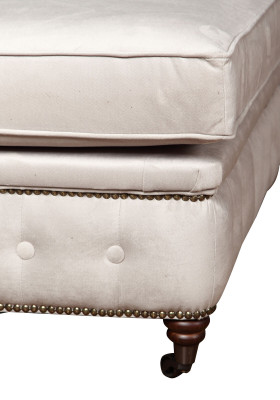 Sofa 2 Sitzer Chesterfield Couch Textil Stoff Sofa Möbel Edles Design