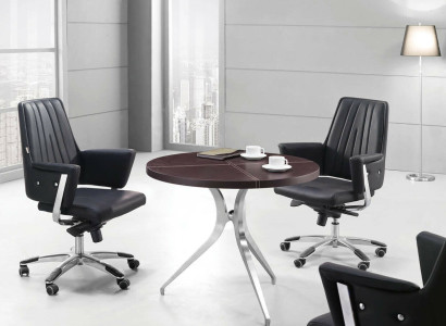 Besprechungs Tische Konferenz Tisch Moderne Kanzlei Leder Holz Deko Design