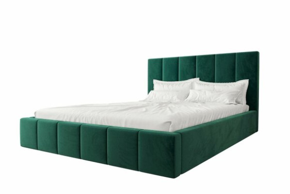 Doppelbett Luxus Samt Textil Bett Doppel Schlafzimmer Design 160x200cm
