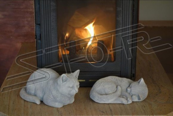 Garten Dekoration Dekorative Katze Terrasse Stein Figuren Figur Statue