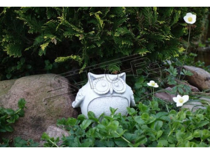 Garten Dekoration Eule Terrasse Stein Figuren Figur Statue Skulptur