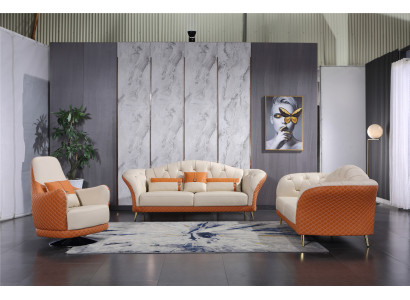 Luxus Möbel Sofagarnitur Couch Sofa Polster 3+2 Wohnzimmer Sitzgruppen