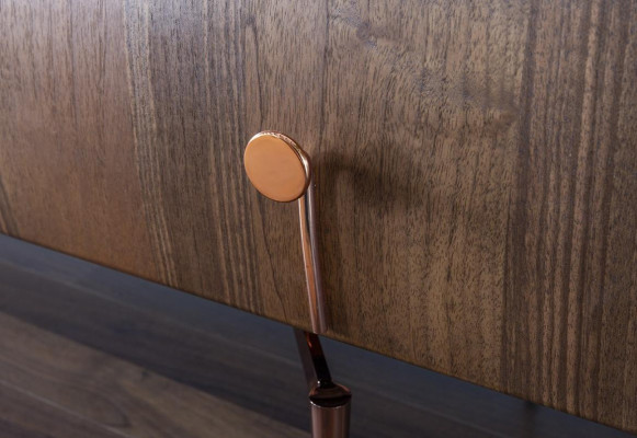 Sideboard Kommode Anrichte Spiegel Holz Braun Anrichte Schränke Set 2tlg.