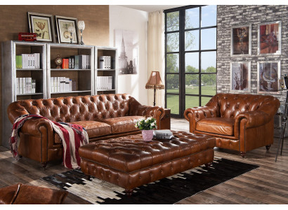 Sofagarnitur 31 Sitzer Chesterfield Garnitur Englische Vintage Sofa Sessel