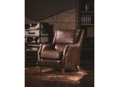 Ohrensessel Sessel Wohnzimmersessel Polstersessel Vintage Echtleder