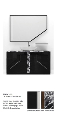 Schwarz Badezimmer Waschbecken Armaturen Badezimmer Möbel Italien Stil Neu