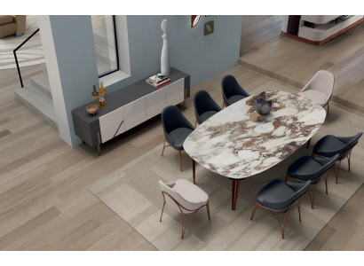 Esstisch 8 Stühle Sideboard Esszimmer Italienische Möbel Bizzotto Set 10 tlg.