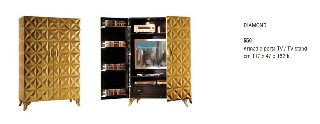 Wohnwand tv Schrankwand Holz Echtholz rtv Fernseh Schrank Anbauwand Italien Neu