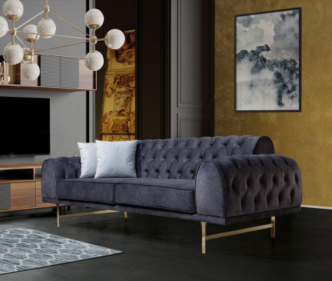 Schwarz-Weiße Couchgarnitur 3+3 Sitzer Stilvoller Einsitzer Sessel Sofas