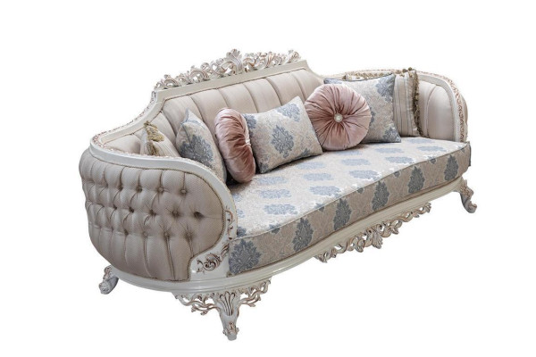 Chesterfield 3 Sitzer Designer Sofa Luxus Polster Sofas Couchen Stoff Textil Neu