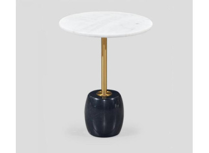 Designer Runder Beistelltisch Mit Marmorplatte Hochwertiger Couchtisch