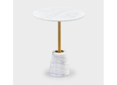 Weißer Rundtsch Marmortische Metall Möbel Beistelltische Designer Tisch