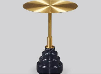 Beistelltisch Tisch Design Luxus Tische Möbel Edelstahl Runder Metall Gold