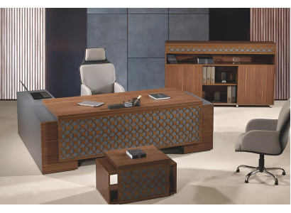 Komplette Büromöbel Eckbürotisch Büro Bürotisch Set 3tlg Holz Braun