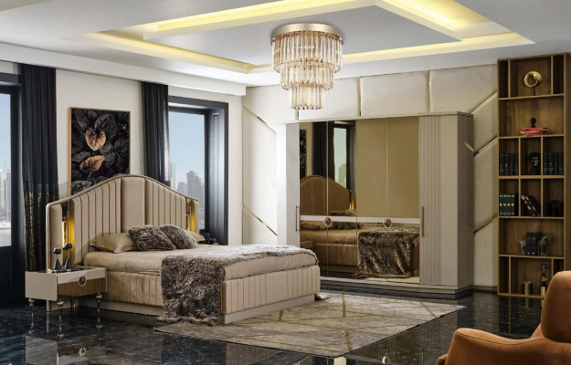 Luxus Bett Italienische Stil Design Möbel Schlafzimmer Betten Doppel