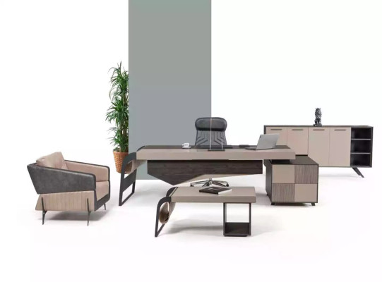 Kanzlei Luxus Möbel Büroeinrichtung Komplettes Set Tisch Schrank 3tlg
