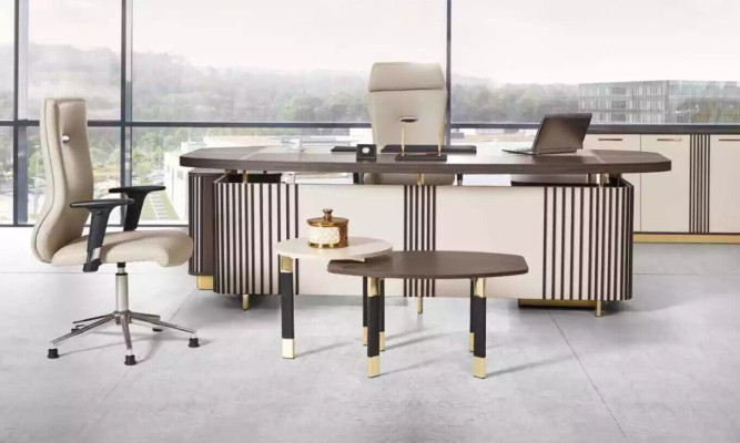 Moderne Arbeitszimmer Einrichtung Büromöbel Designer Office Möbel 3tlg