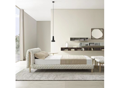 Modernes Weißes Bett Schlafzimmer Designer Doppelbetten Holzgestell